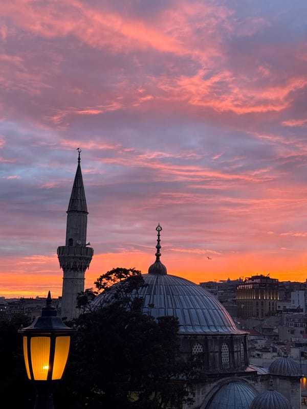 Sunset to nighttime exploration of Istanbul's dining districts