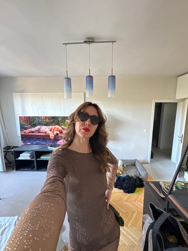 Woman documents afternoon selfie session in Sofia apartment
