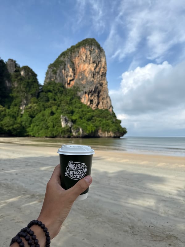 Coffee and coastal views around Ban Ao Nang, Thailand