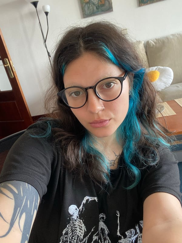 Morning breakfast and laptop session captured in Gijón home