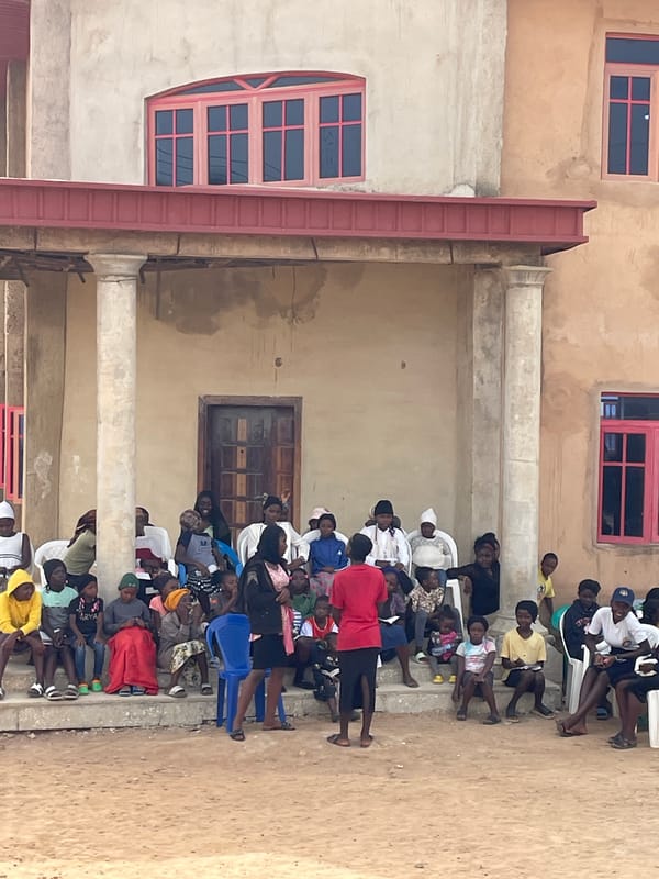 Morning scenes capture volleyball, water collection in Nigerian communities