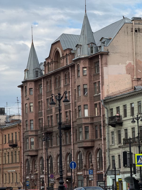 Morning street scenes documented in historic Saint Petersburg district