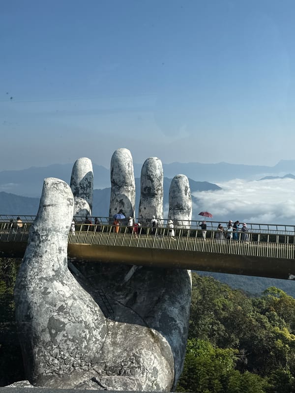 Tourist captures Ba Na Hills attractions in Đà Nẵng Vietnam