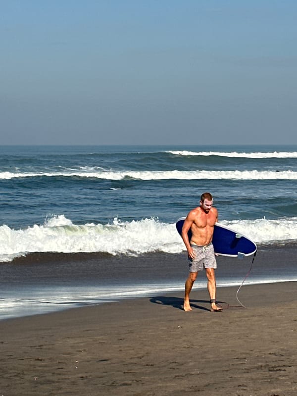 Ordinary beach life documented in North Kuta, Indonesia