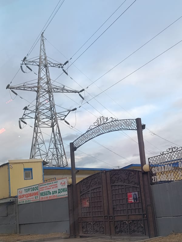 Overcast day captured at industrial site in Krasnoyarsk