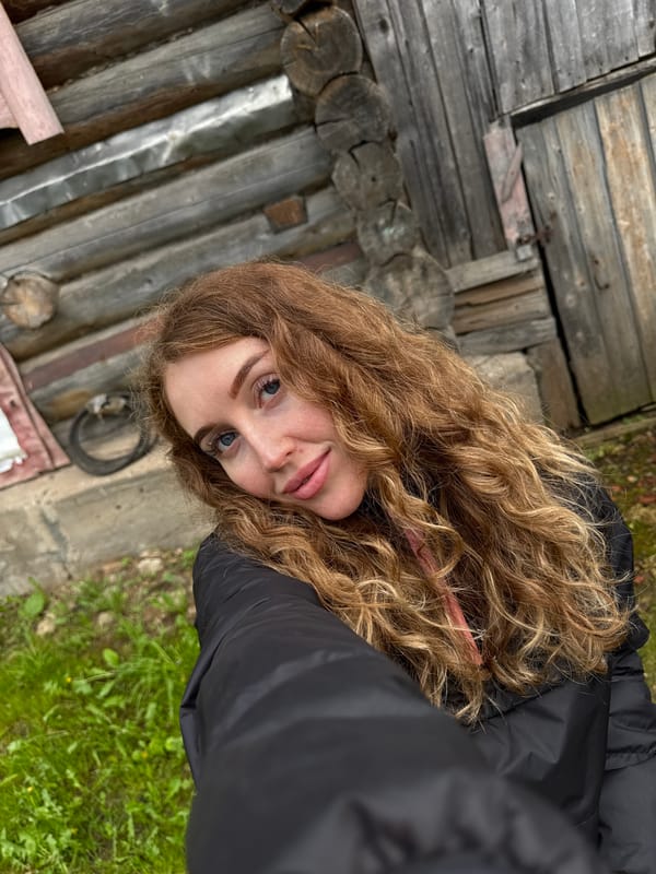 Young woman's daily life documented in rural Maksimovo, Russia