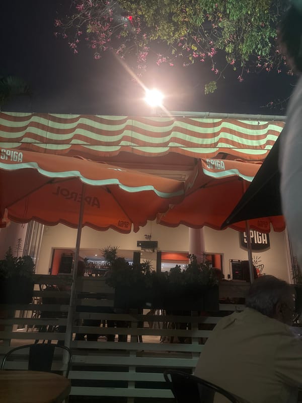 Evening street scenes captured around Durban restaurants and roads