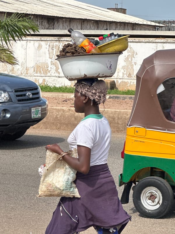 Afternoon street life and work across two Nigerian towns