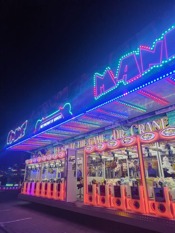 Evening documentation of Berlin architecture and carnival scenes