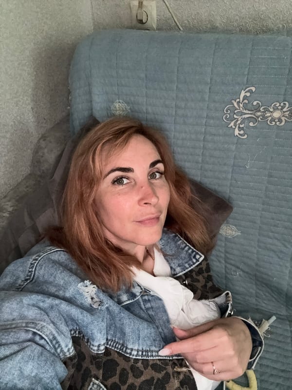 Lazy morning in bed with two small dogs, Chelyabinsk