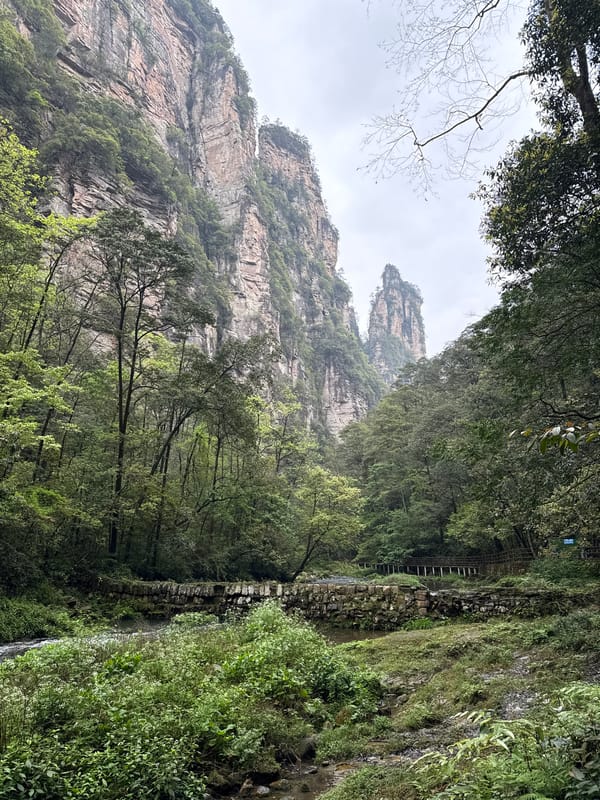 Landscape with rock formation documented in Luoguta, China