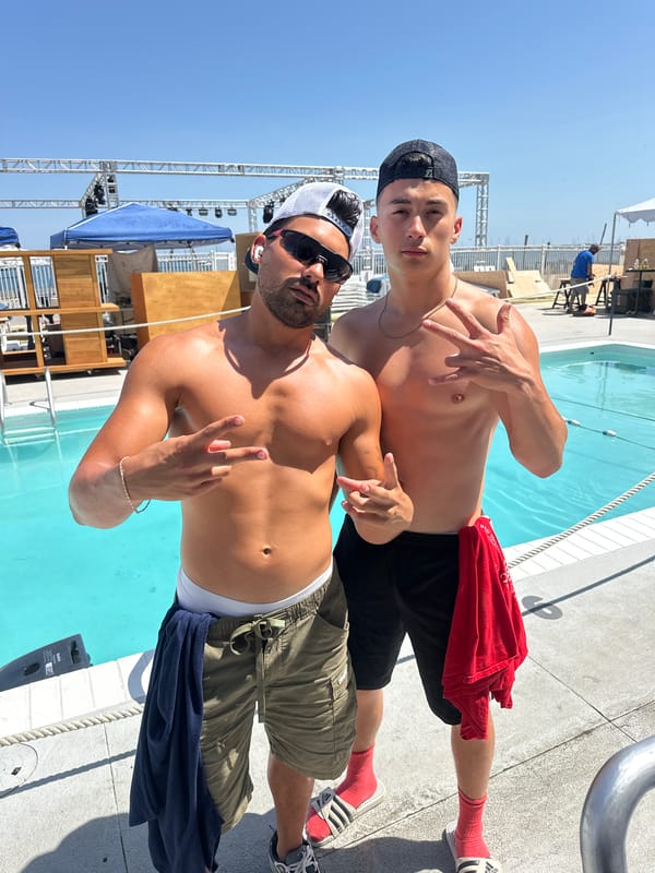 Summer afternoon poolside and bar scenes in Provincetown
