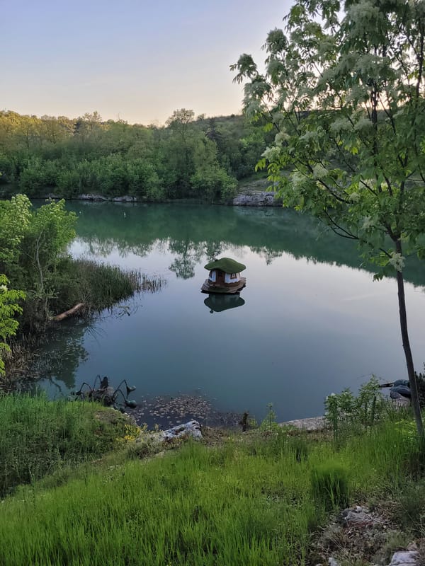 Spring scenes captured along Iskar Panega river in Lukovit