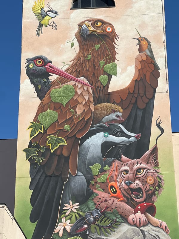 Madrid witnesses document animal mural and planetarium dome architecture