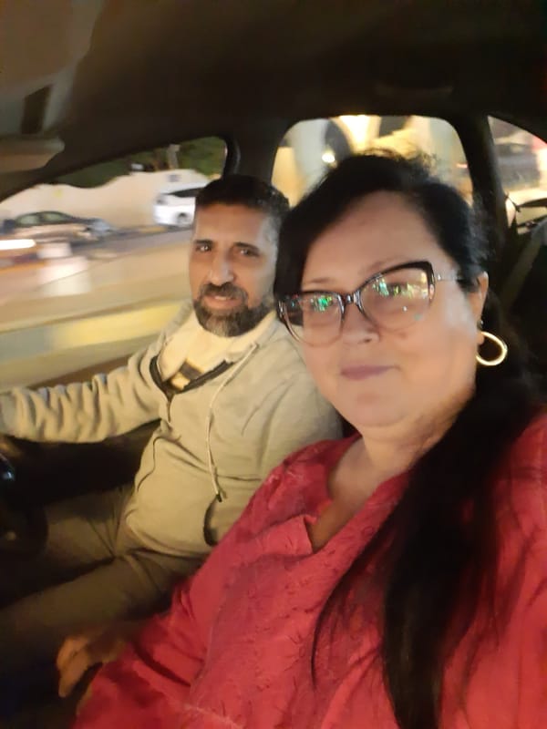 Two people spotted in car in Hurghada evening scene