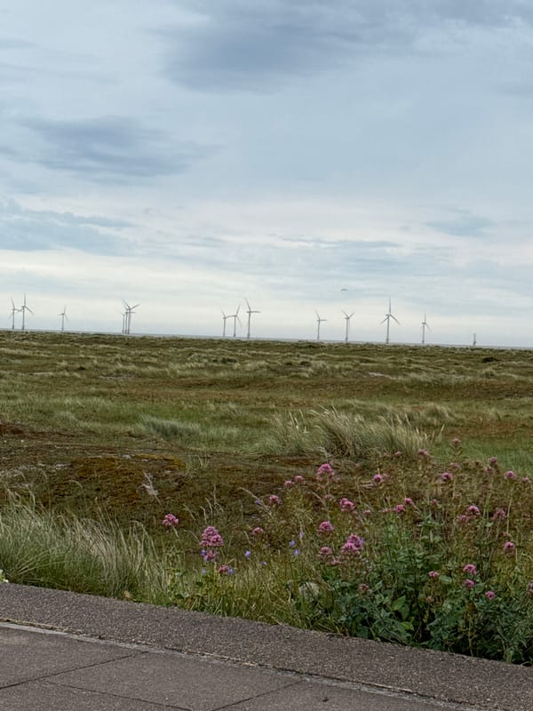 Offshore wind farm and coastal path, Great Yarmouth