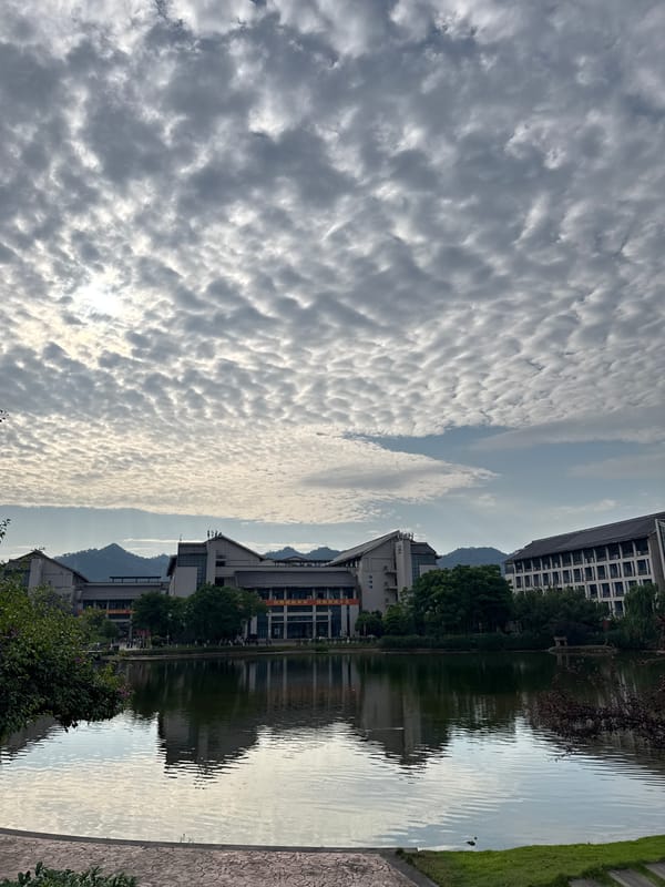 Peaceful lake reflections captured in Jiangjin, China morning