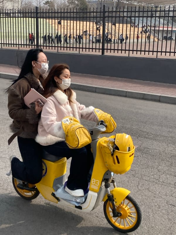Early morning street activity observed in Zhongtun, China