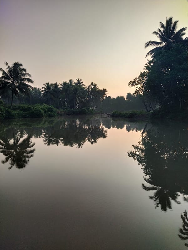 Morning scenes captured around Marna's church and waterways