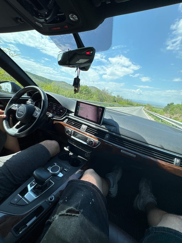 Driver photographed in Audi on Bulgarian road