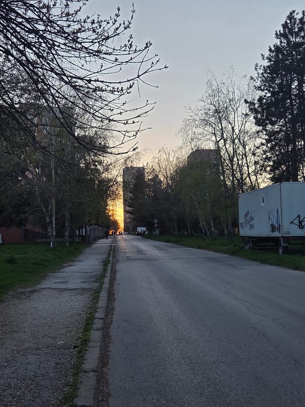 Afternoon walk through Pleven, Bulgaria documented in nine memories