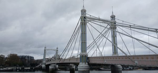 Albert Bridge documented spanning Thames in London
