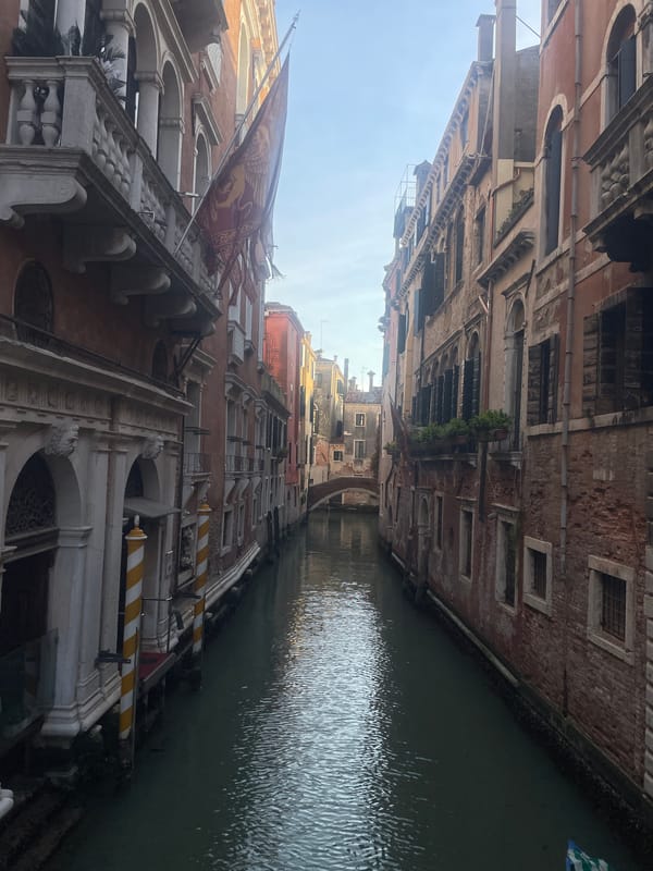 Venice's historic canals and campanile documented by photographer