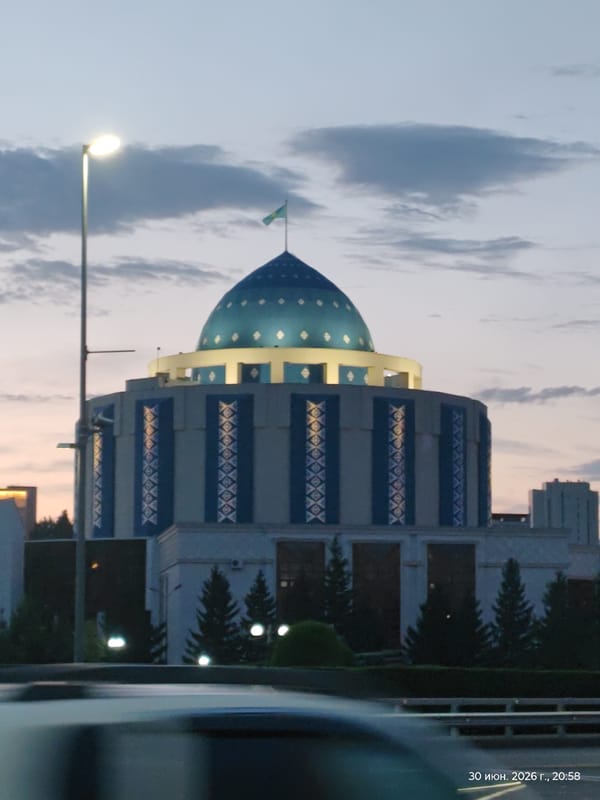 Astana at golden hour: landmarks, public art, and river life