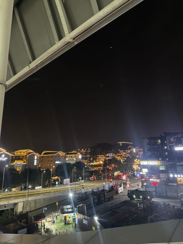 Nighttime construction activity documented in Shapingba District, China