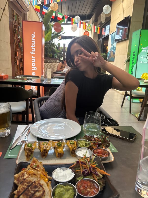 Taco lunch at an outdoor spot in Amman, Jordan