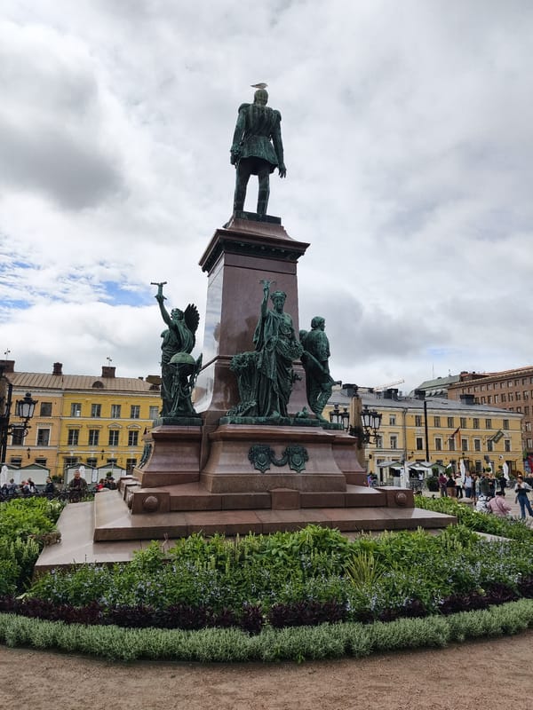 Helsinki landmarks, architecture, and a rabbit making the rounds