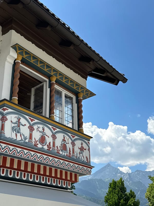 Morning stroll through Garmisch-Partenkirchen's Bavarian town center