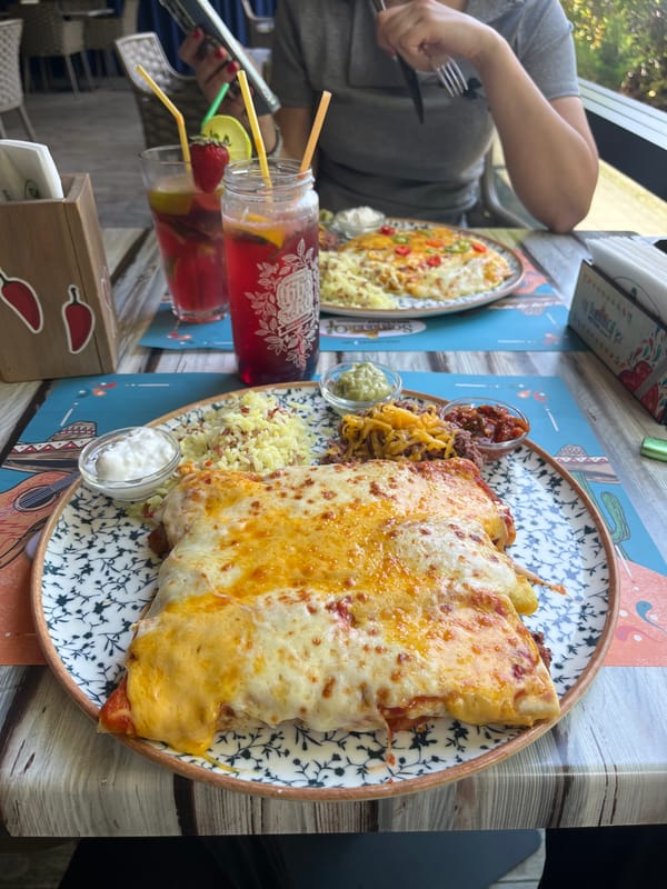 Couple enjoys Mexican lunch at Plovdiv restaurant