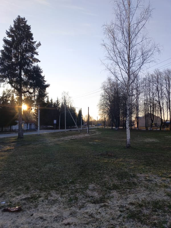 Spring walk documented through parks and streets of Красный Маяк