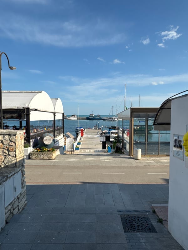 Waterfront walk through Balchik's marina and restaurant district, Bulgaria