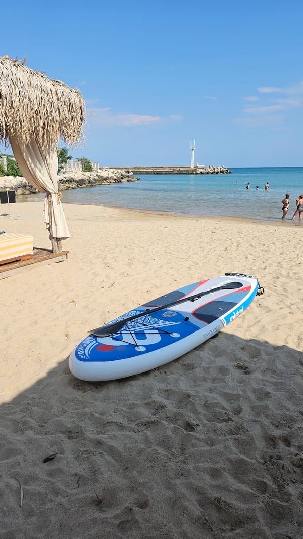 Lazy afternoon on a Black Sea beach in Varna