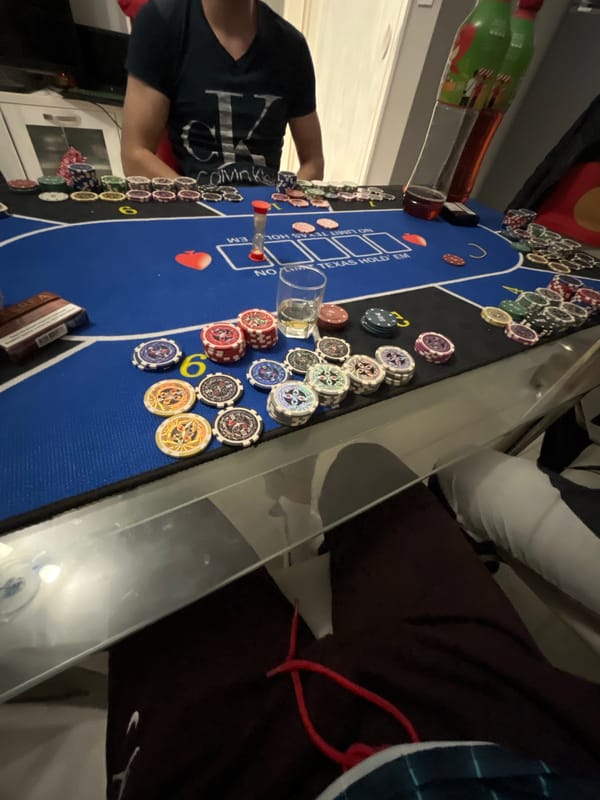 Poker game in progress in Burgas, Bulgaria