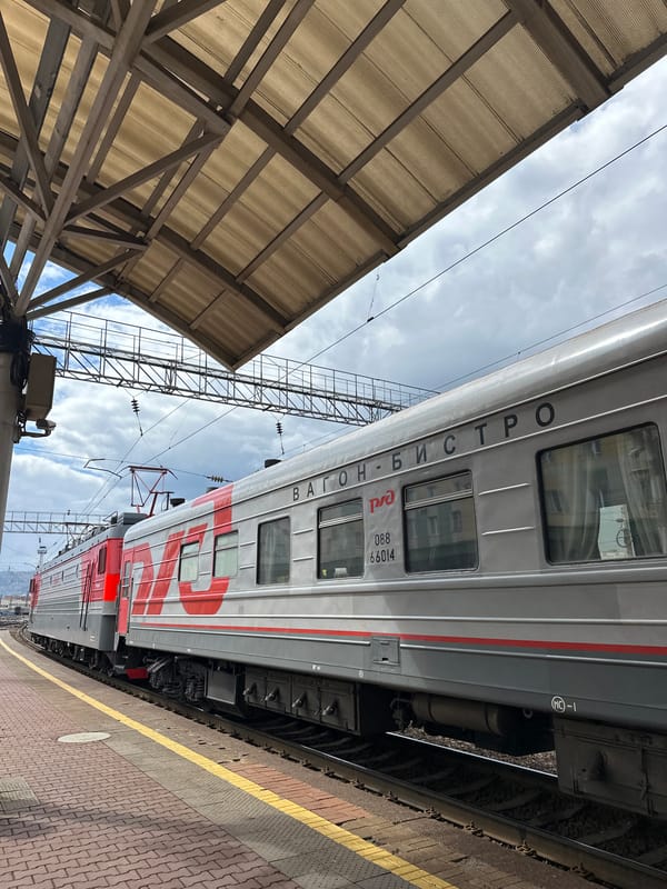 Early morning scenes captured around Krasnoyarsk train station area