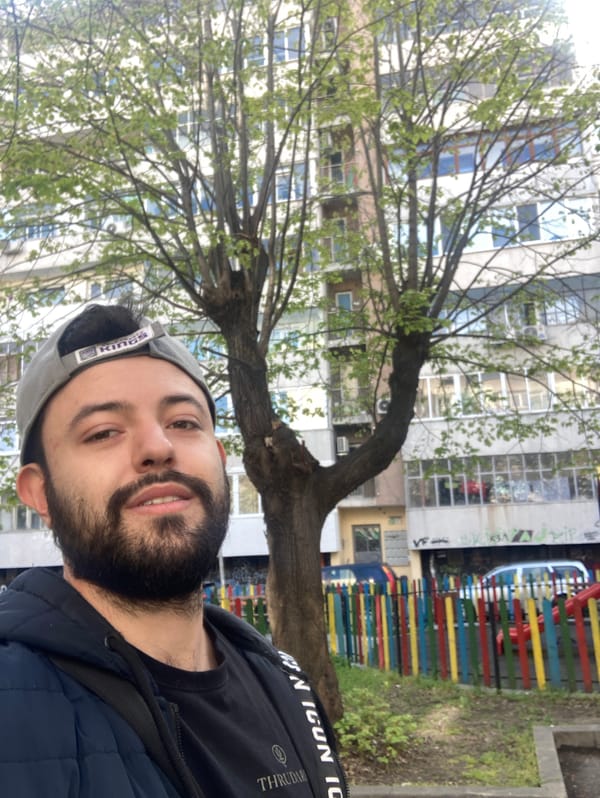 Young man photographed in urban Varna, Bulgaria