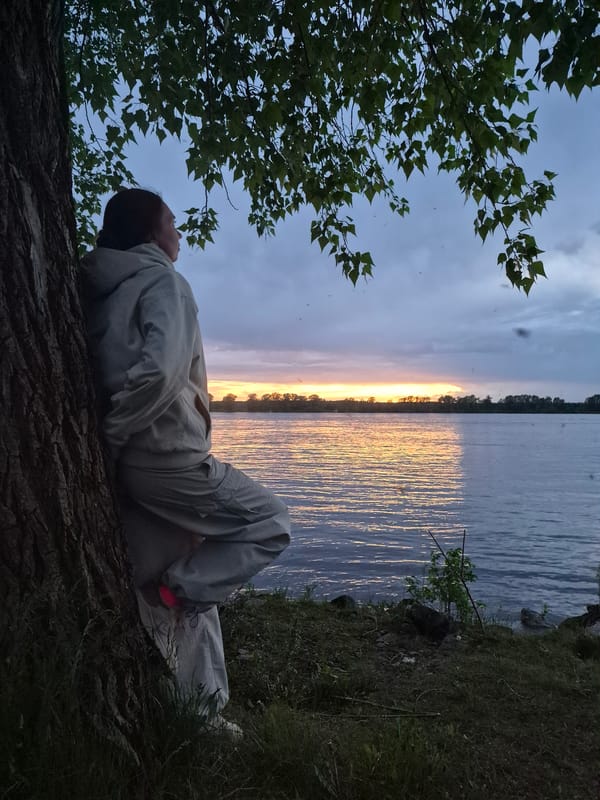 Evening riverside leisure activities observed along Kama River in Chaikovsky