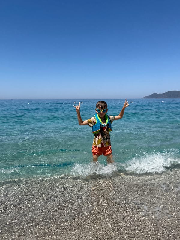 Beach and sky: a Fethiye summer morning on the water