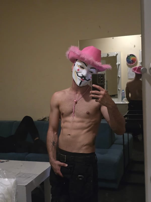 Masked individual takes mirror selfies in Plovdiv dressing room