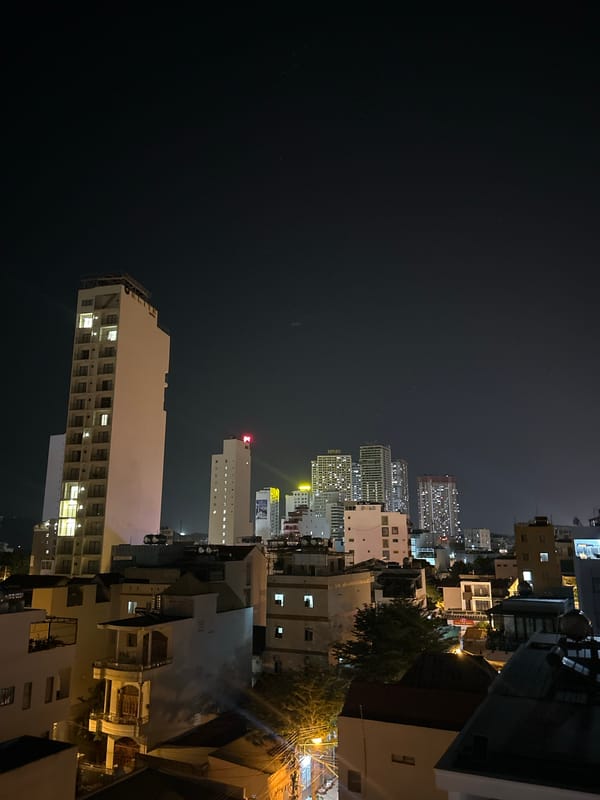 Nighttime cityscape documented in Bắc Nha Trang, Vietnam