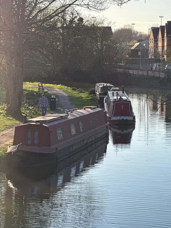 Afternoon stroll through historic Berkhamsted captures canal life, swans