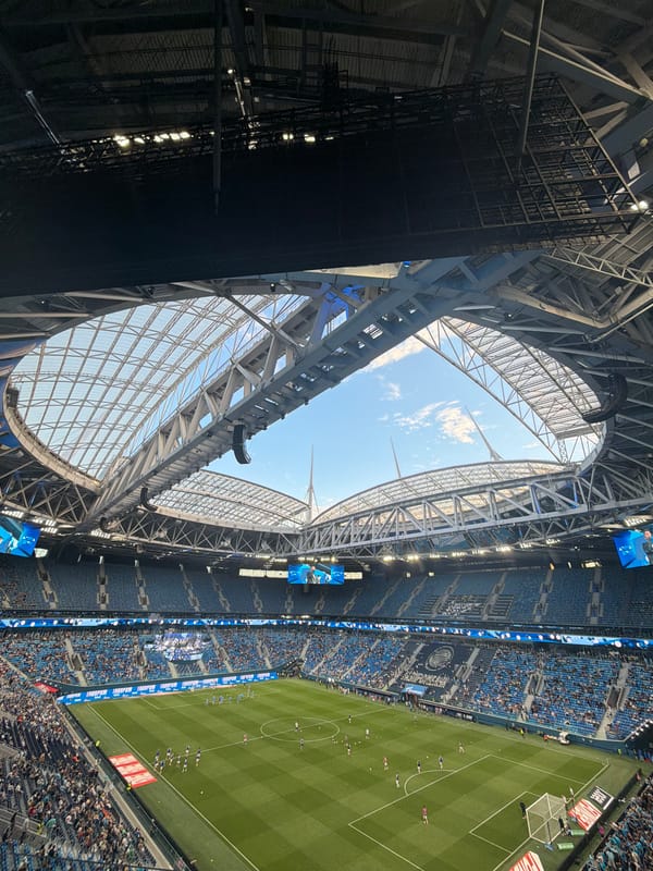 Match day at Gazprom Arena, Saint Petersburg