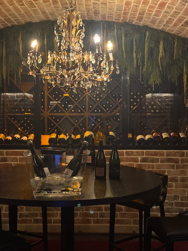 Champagne handling observed in Reims wine cellar