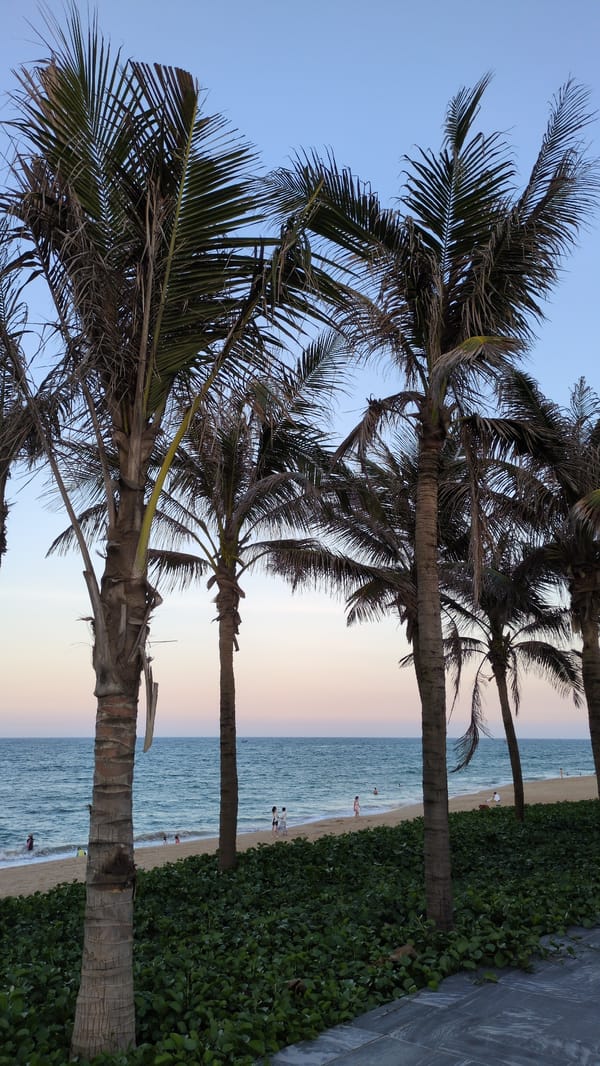 Coastal scenes and hotel signage captured in Tuy Hòa