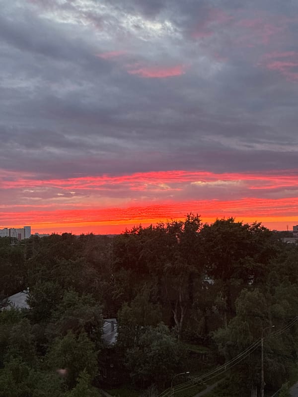 Dramatic sunset documented across urban area June 10