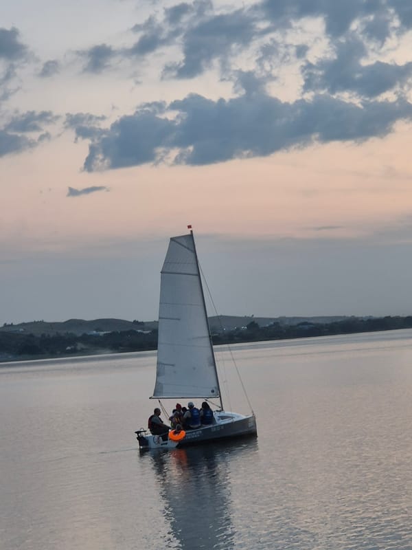 Dusk on the lake in Kokshetau, Kazakhstan