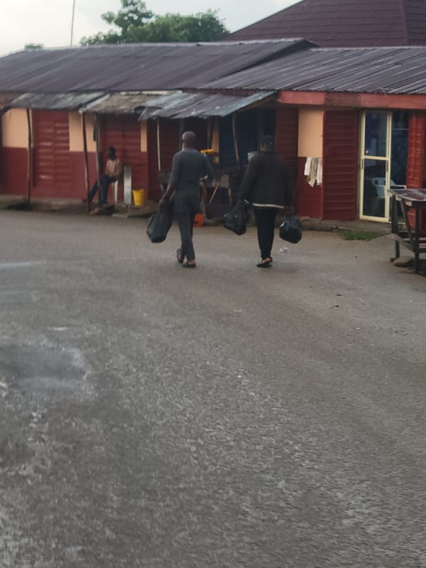 Daily life on wet streets in Jos, Nigeria